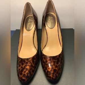 Cole Haan Women's heels, animal print, stylish shoes size 7